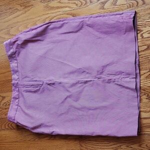 Ann Taylor EUC women's red & white straight denim skirt size 8.